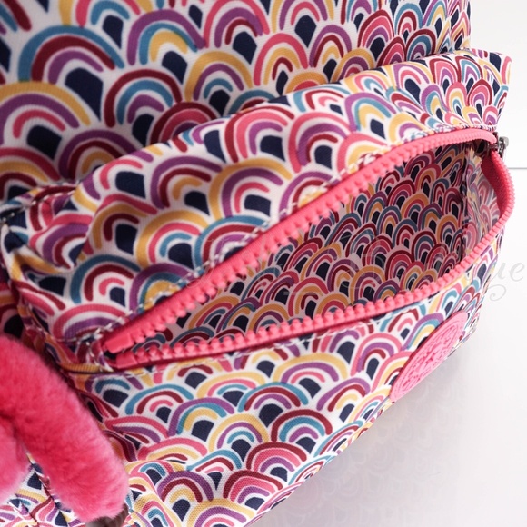 NWT Kipling BP4391 Ezra Travel Bag Backpack Polyester Peacock Prism Pink Multi main image 8